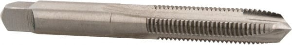 Hertel - 5/16-24 UNF, 3 Flute, Bright Finish, High Speed Steel Spiral Point Tap - Plug Chamfer, Right Hand Thread, 2-23/32" OAL, 1-1/8" Thread Length, 0.318" Shank Diam - Exact Tooling