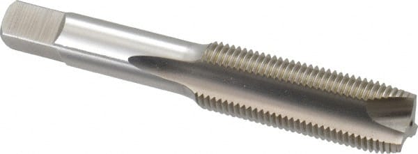 Hertel - 5/8-18 UNF, 3 Flute, Bright Finish, High Speed Steel Spiral Point Tap - Plug Chamfer, Right Hand Thread, 3-13/16" OAL, 1-13/16" Thread Length, 0.48" Shank Diam, 2B Class of Fit - Exact Tooling