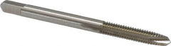 Hertel - #8-32 UNC, 2 Flute, Bright Finish, High Speed Steel Spiral Point Tap - Plug Chamfer, Right Hand Thread, 2-1/8" OAL, 3/4" Thread Length, 0.168" Shank Diam - Exact Tooling