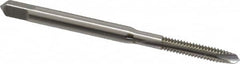 Hertel - #4-40 UNC, 2 Flute, Bright Finish, High Speed Steel Spiral Point Tap - Plug Chamfer, Right Hand Thread, 1-7/8" OAL, 9/16" Thread Length - Exact Tooling