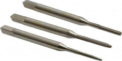 Hertel - #1-72 UNF, 2 Flute, Bottoming, Plug & Taper, Bright Finish, High Speed Steel Tap Set - 1-11/16" OAL, 2B/3B Class of Fit - Exact Tooling