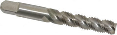 Hertel - 5/16-24 UNF, 3 Flute, 52° Helix, Bottoming Chamfer, Bright Finish, High Speed Steel Spiral Flute STI Tap - 2-15/16" OAL - Exact Tooling