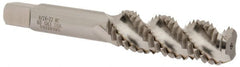 Hertel - 9/16-12 UNC 3 Flute Bottoming Spiral Flute Tap - High Speed Steel, Bright Finish, 3-19/32" OAL, Right Hand Flute, Right Hand Thread, H3 - Exact Tooling