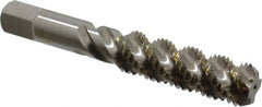 Hertel - 1/2-13 UNC, 4 Flute, 52° Helix, Bottoming Chamfer, Bright Finish, High Speed Steel Spiral Flute STI Tap - 3-13/16" OAL - Exact Tooling