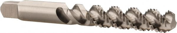 Hertel - 1/4-20 UNC, 3 Flute, 52° Helix, Bottoming Chamfer, Bright Finish, High Speed Steel Spiral Flute STI Tap - 2-23/32" OAL - Exact Tooling