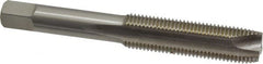 Hertel - M12x1.25 Metric Fine, 3 Flute, Bright Finish, High Speed Steel Spiral Point Tap - Plug Chamfer, Right Hand Thread, 3-3/8" OAL, 1-21/32" Thread Length, 0.367" Shank Diam - Exact Tooling