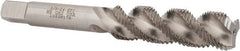 Hertel - 3/8-24 UNF, 3 Flute, 52° Helix, Bottoming Chamfer, Bright Finish, High Speed Steel Spiral Flute STI Tap - 2-15/16" OAL - Exact Tooling