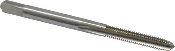 Hertel - #5-40 UNC, H2, 3 Flute, Plug Chamfer, Bright Finish, High Speed Steel Hand STI Tap - 2-1/8" OAL, 3/4" Thread Length - Exact Tooling