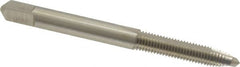 Hertel - #8-32 UNC, H2, 2 Flutes, Plug Chamfer, Bright Finish, High Speed Steel Spiral Point STI Tap - 2-3/8" OAL, 15/16" Thread Length - Exact Tooling