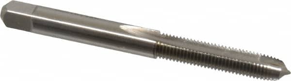 Hertel - #10-32 UNF, H2, 2 Flutes, Plug Chamfer, Bright Finish, High Speed Steel Spiral Point STI Tap - 2-1/2" OAL, 1" Thread Length - Exact Tooling