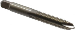 Hertel - 5/16-18 UNC, H4, 3 Flutes, Plug Chamfer, Bright Finish, High Speed Steel Spiral Point STI Tap - 2-15/16" OAL, 1-1/4" Thread Length - Exact Tooling