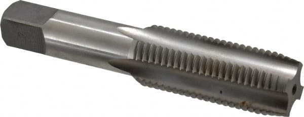 Hertel - 7/8-9 UNC, H3, 4 Flute, Plug Chamfer, Bright Finish, High Speed Steel Hand STI Tap - 5-1/8" OAL, 2-1/2" Thread Length - Exact Tooling