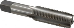 Hertel - 7/8-9 UNC, H3, 4 Flute, Plug Chamfer, Bright Finish, High Speed Steel Hand STI Tap - 5-1/8" OAL, 2-1/2" Thread Length - Exact Tooling