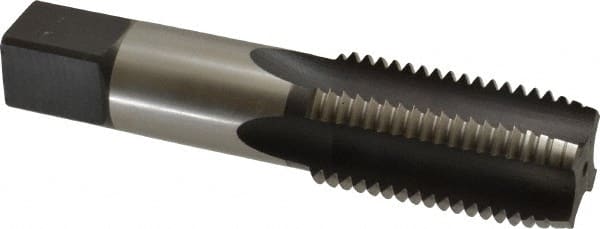 Hertel - M33x3.50 Metric Coarse 4 Flute Bright Finish High Speed Steel Straight Flute Standard Hand Tap - Plug, Right Hand Thread, 5-3/4" OAL, D5 Limit - Exact Tooling