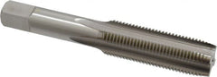 Hertel - M16x1.50 Metric Fine 4 Flute Bright Finish High Speed Steel Straight Flute Standard Hand Tap - Plug, Right Hand Thread, 3-13/16" OAL, 1-13/16" Thread Length, D3 Limit, Oversize - Exact Tooling