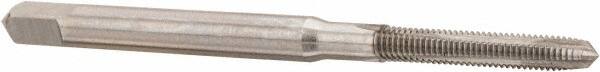 Hertel - M2.6x0.45 Metric Coarse 3 Flute Bright Finish High Speed Steel Straight Flute Standard Hand Tap - Plug, Right Hand Thread, 1-7/8" OAL, D2 Limit, Oversize - Exact Tooling