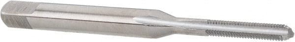 Hertel - M2x0.40 Metric Coarse 3 Flute Bright Finish High Speed Steel Straight Flute Standard Hand Tap - Bottoming, Right Hand Thread, 1-3/4" OAL, 7/16" Thread Length, D1 Limit, Oversize - Exact Tooling