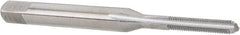 Hertel - M2x0.40 Metric Coarse 3 Flute Bright Finish High Speed Steel Straight Flute Standard Hand Tap - Bottoming, Right Hand Thread, 1-3/4" OAL, 7/16" Thread Length, D1 Limit, Oversize - Exact Tooling