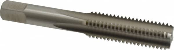 Hertel - M14x2.00 Metric Coarse 4 Flute Bright Finish High Speed Steel Straight Flute Standard Hand Tap - Bottoming, Right Hand Thread, 3-19/32" OAL, 1-21/32" Thread Length, D3 Limit, Oversize - Exact Tooling