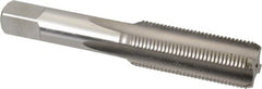 Hertel - M18x1.50 Metric Fine 4 Flute Bright Finish High Speed Steel Straight Flute Standard Hand Tap - Bottoming, Right Hand Thread, 4-1/32" OAL, 1-13/16" Thread Length, D3 Limit, Oversize - Exact Tooling