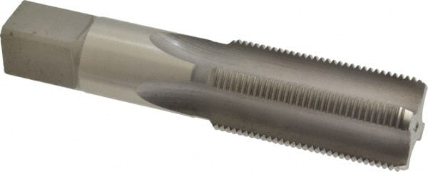 Hertel - M30x2.00 Metric Fine 4 Flute Bright Finish High Speed Steel Straight Flute Standard Hand Tap - Bottoming, Right Hand Thread, 5-7/16" OAL, 2-9/16" Thread Length, D5 Limit, Oversize - Exact Tooling