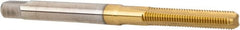 Hertel - M3x0.50 Metric Coarse 6H 3 Flute TiN Finish High Speed Steel Straight Flute Standard Hand Tap - Bottoming, Right Hand Thread, 1-15/16" OAL, 5/8" Thread Length, D3 Limit, Oversize - Exact Tooling
