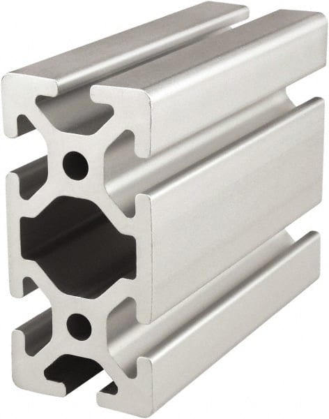 80/20 Inc. - 6 Meters Long x 40 mm Wide x 80 mm Deep, T-Slotted Aluminum Extrusion - Clear Anodized Finish - Exact Tooling