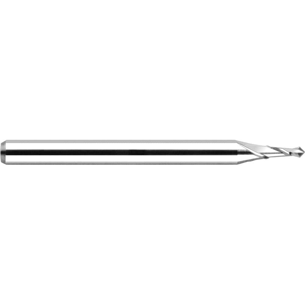 Harvey Tool - 0.03" Body Diam, 60°, 1-1/2" OAL, 2-Flute Solid Carbide Spotting Drill - Exact Tooling