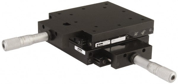 Parker - 50 Kg Capacity, M6 Mount Hole, 25mm Travel, Precision Ball Bearing Table with Center Drive - X-Y Stage, 12 Mounting Holes, 127mm Long x 127mm Wide x 25.4mm High - Exact Tooling