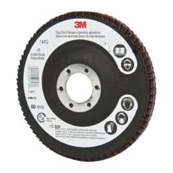 3M - 4-1/2" 36 Grit 7/8" Center Hole Type 27 Ceramic Flap Disc - Exact Tooling