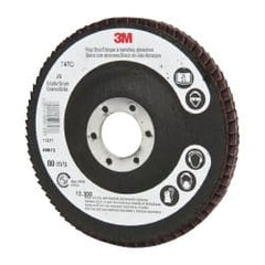 3M - 4-1/2" 36 Grit 7/8" Center Hole Type 27 Ceramic Flap Disc - Exact Tooling