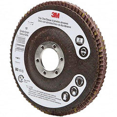 3M - 4-1/2" 60 Grit 7/8" Center Hole Type 27 Ceramic Flap Disc - Exact Tooling