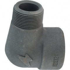 Made in USA - Size 1-1/4", Class 3,000, Forged Carbon Steel Black Pipe 90° Street Elbow - 3,000 psi, Threaded End Connection - Exact Tooling