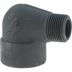 Made in USA - Size 1", Class 3,000, Forged Carbon Steel Black Pipe 90° Street Elbow - 3,000 psi, Threaded End Connection - Exact Tooling