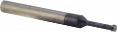 Iscar - #10-32 UNF, 0.146" Cutting Diam, 3 Flute, Solid Carbide Helical Flute Thread Mill - Internal Thread, 0.59" LOC, 2-1/2" OAL, 1/4" Shank Diam - Exact Tooling