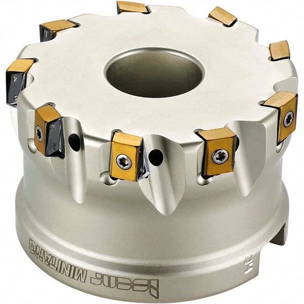 Iscar - 12 Inserts, 6" Cut Diam, 2" Arbor Diam, 0.492" Max Depth of Cut, Indexable Square-Shoulder Face Mill - 0/90° Lead Angle, 2" High, T490 LN.T 1306 Insert Compatibility, Series Helitang - Exact Tooling