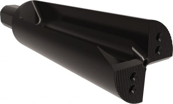 Allied Machine and Engineering - 9" Max Drill Depth, 2.5xD, 3.4" Diam, Indexable Insert Drill - 8 Inserts, 2" Shank Diam, Straight Shank - Exact Tooling