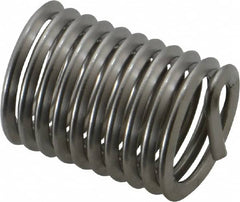 Recoil - 7/16-14 UNC, 7/8" OAL, Free Running Helical Insert - 10-1/4 Free Coils, Tanged, Stainless Steel, Bright Finish, 2D Insert Length - Exact Tooling