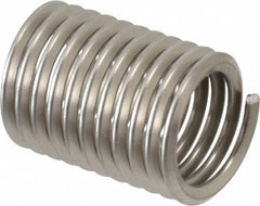 Recoil - 1/2-13 UNC, 1" OAL, Free Running Helical Insert - 11 Free Coils, Tanged, Stainless Steel, Bright Finish, 2D Insert Length - Exact Tooling
