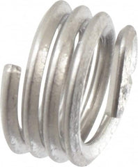 Recoil - #8-32 UNC, 0.164" OAL, Free Running Helical Insert - 3-1/2 Free Coils, Tanged, Stainless Steel, Bright Finish, 1D Insert Length - Exact Tooling