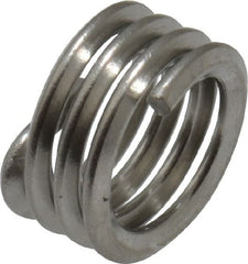 Recoil - #12-24 UNC, 0.216" OAL, Free Running Helical Insert - 3-1/2 Free Coils, Tanged, Stainless Steel, Bright Finish, 1D Insert Length - Exact Tooling