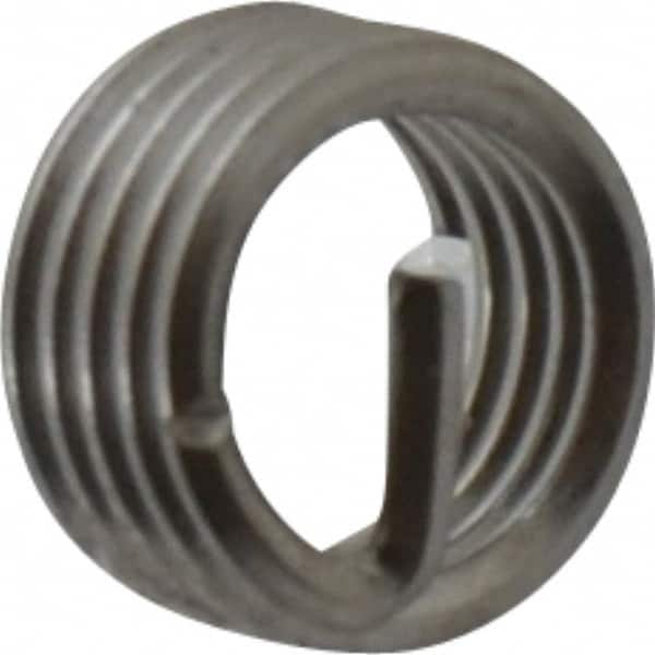 Recoil - M5x0.80 Metric Coarse, 5mm OAL, Free Running Helical Insert - 4-1/8 Free Coils, Tanged, Stainless Steel, Bright Finish, 1D Insert Length - Exact Tooling
