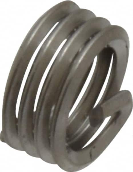 Recoil - M6x1.00 Metric Coarse, 6mm OAL, Free Running Helical Insert - 4 Free Coils, Tanged, Stainless Steel, Bright Finish, 1D Insert Length - Exact Tooling