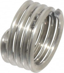 Recoil - M8x1.25 Metric Coarse, 8mm OAL, Free Running Helical Insert - 4-1/2 Free Coils, Tanged, Stainless Steel, Bright Finish, 1D Insert Length - Exact Tooling