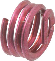 Recoil - 10 Inserts, #8-32 UNC, 1D, Stainless Steel Screw Locking Insert - 0.164 Inch Overall Length, with Tang, Bright Finish - Exact Tooling