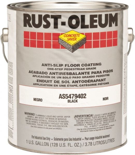 Rust-Oleum - 1 Gal Can Gloss Black Antislip Epoxy - 50 Sq Ft/Gal Coverage, <340 g/L VOC Content - Exact Tooling