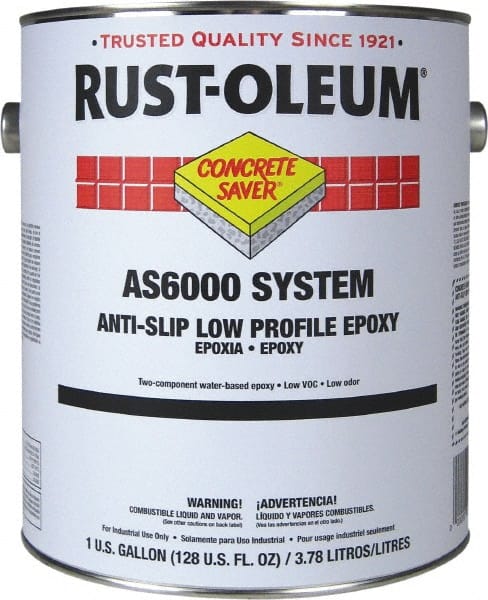 Rust-Oleum - 1 Gal Kit Gloss Silver Gray Antislip Epoxy - 80 to 100 Sq Ft/Gal Coverage, <100 g/L VOC Content - Exact Tooling