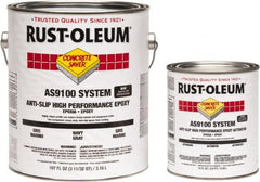 Rust-Oleum - 1 Gal Kit Gloss Navy Gray Antislip Epoxy - 40 to 60 Sq Ft/Gal Coverage, <250 g/L VOC Content - Exact Tooling