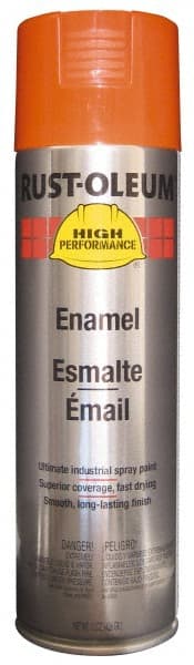 Rust-Oleum - Equipment Orange, 15 oz Net Fill, Gloss, Enamel Spray Paint - 14 Sq Ft per Can, 20 oz Container, Use on Rust Proof Paint - Exact Tooling