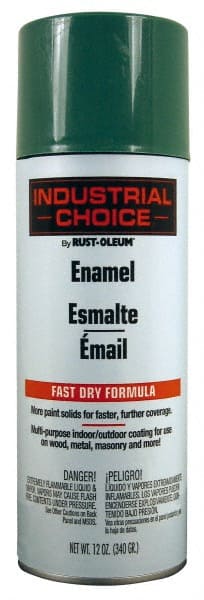 Rust-Oleum - Machinery Green, Gloss, Enamel Spray Paint - 8 to 12 Sq Ft per Can, 16 oz Container, Use on Drums, Equipment & Color Coding, Furniture, Ladders, Lockers, Motors, Stenciling, Tools - Exact Tooling
